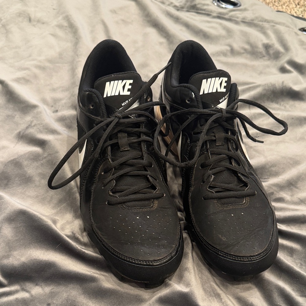 Nike Men's Black Lace-Up MVP Keystone Cleats Sz13